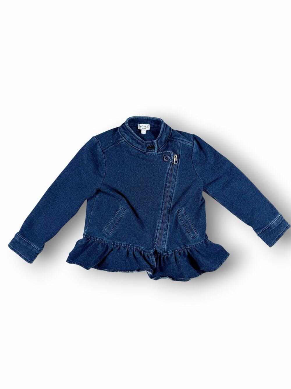Splendid Peplum Moto Chambray Jacket Size 18–24 Months